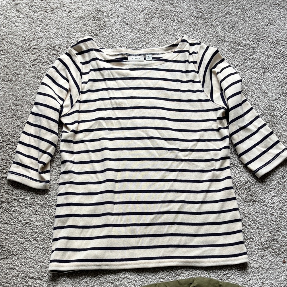 Lot of 2 large petite LL Bean shirts 100% cotton